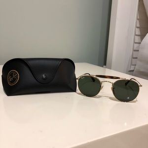 RAY-BAN contrast brow-bar round sunglasses